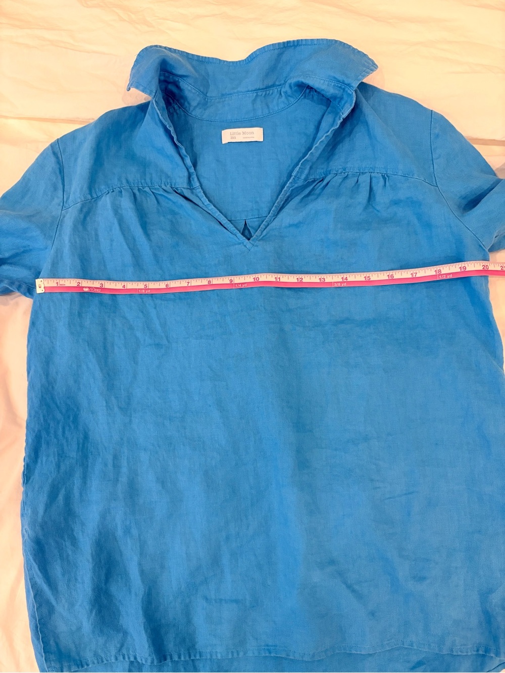 Aritzia Little Moon linen V-Neck Long-Sleeve Top - Picture 3 of 9